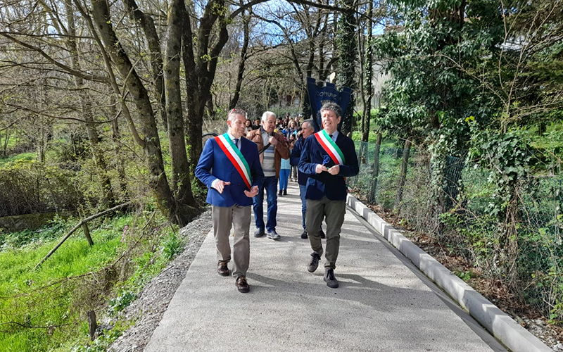 Sentiero ciclopedonale lungo il Tevere